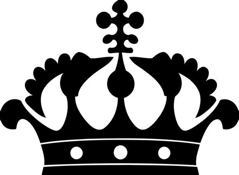 black and white silhouette crown object 23621533 Vector Art at Vecteezy