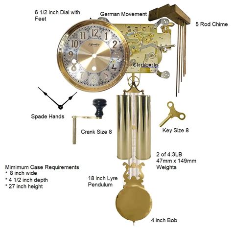 Clock Movement Parts Information - Steps to a clock creation - Clockworks.