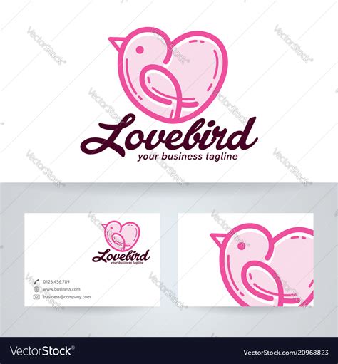 Love bird logo design Royalty Free Vector Image