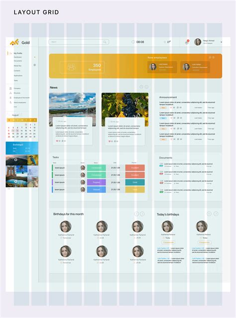 Intranet Dashboard design on Behance