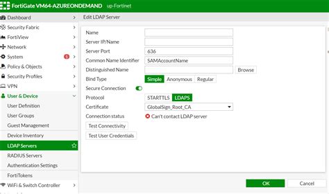 Fortinet VPN Configuration for the LastPass Universal Proxy LDAPS protocol