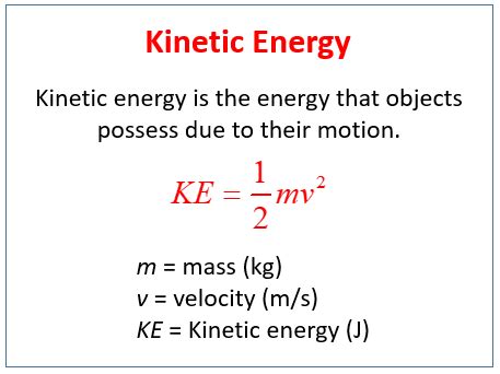 Kinetic Energy Examples (solutions, videos, activities)