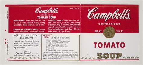 Warhol, Campbell's Soup label invitation, Philadelphia ICA, 1965, recto ...