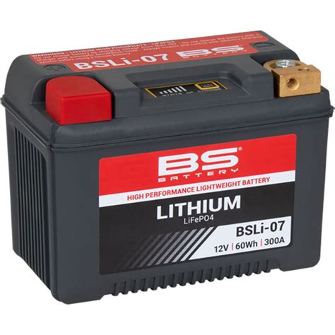 Bs battery Lithium - BSLI-07 Battery 12V Clear | Motardinn