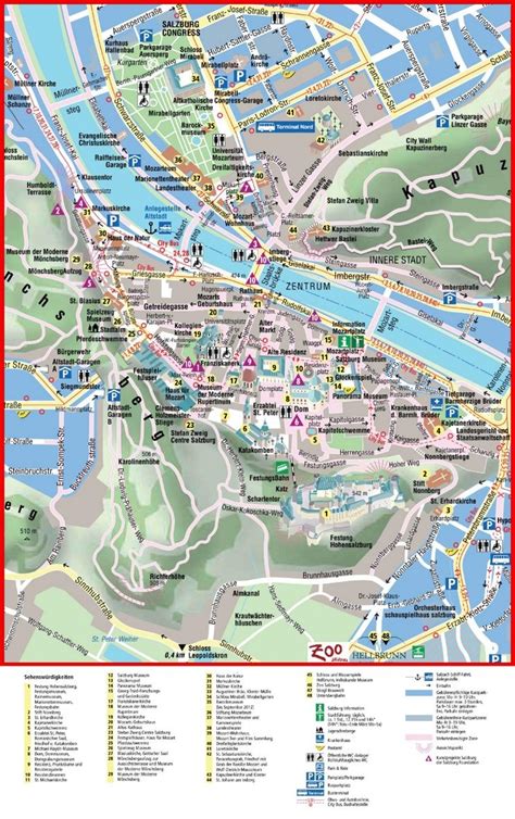 Salzburg city center map | Europe trip planning, Salzburg, Vienna travel