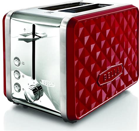 Amazon.com: BELLA 13780 Diamonds Collection 2-Slice Toaster, Red ...