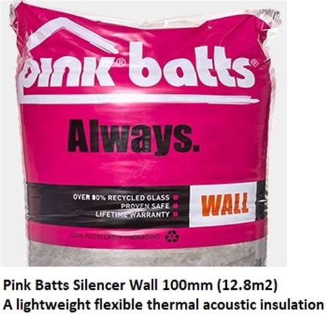 Pink Batts Silencer 100Mm 12.8M2 - Mount ITM