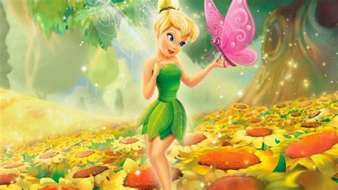 Downloaden Tinkerbellmit Pinkem Schmetterlingsfreund Wallpaper ...