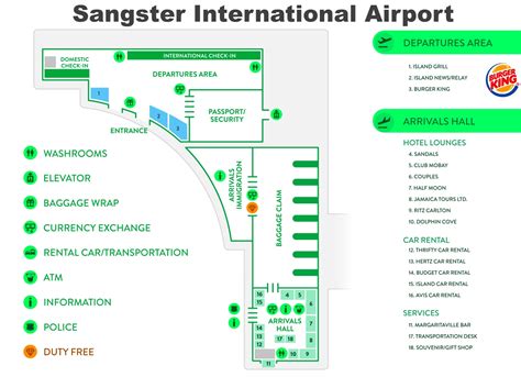 Sangster International Airport map - Ontheworldmap.com