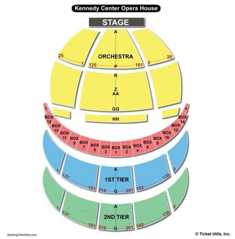 Kennedy Center Opera House Seating Chart View - Center Seating Chart