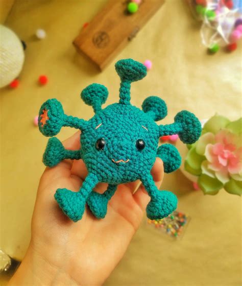 Plush virus molecule keychain Cute virus toys Accessories | Etsy