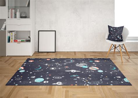 Space Galaxy Rug Blue Orange Space Rug Girls Boys Rug Kids - Etsy