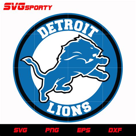 Detroit Lions Circle Logo svg, nfl svg, eps, dxf, png, digital file ...