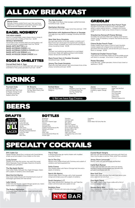 The Lucky Dill menu in Palm Harbor, Florida, USA