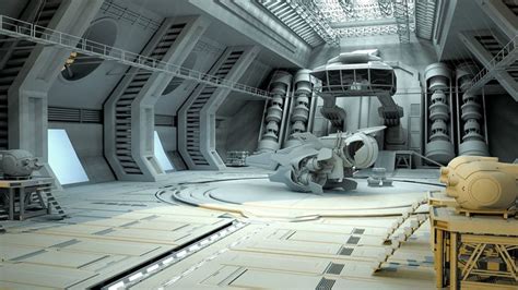 Sci-fi Hangar WIP, Bosko Ognjevic | Sci fi environment, Sci fi concept ...