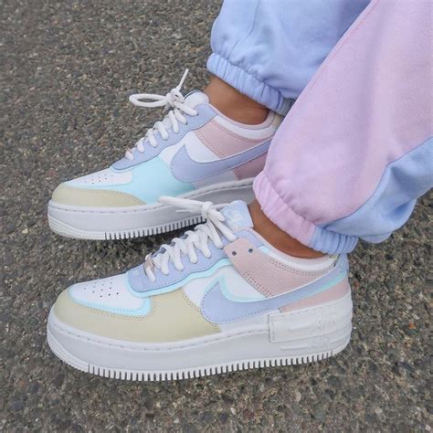 Nike Air Force 1 Shadow WMNS "Pastel" White Blue Pink Yellow CI0919-106 ...