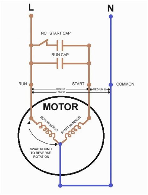 Capacitor Start Motor Wiring Diagram - Cadician's Blog