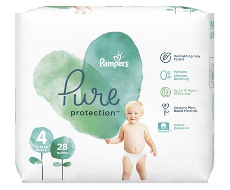 Пелени Pampers Pure Protection 4 (9-14) 28 бр