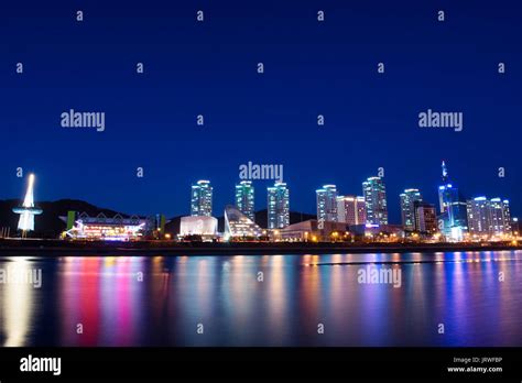 South Korea skyline at night Stock Photo - Alamy