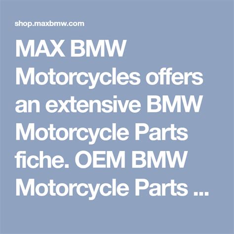 Max Bmw Motorcycle Parts Fiche | Reviewmotors.co