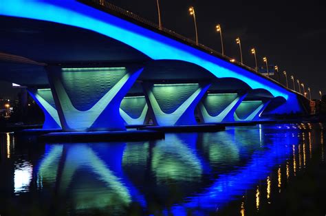 Al Garhoud Bridge, Dubai, UAE - GVA Lighting