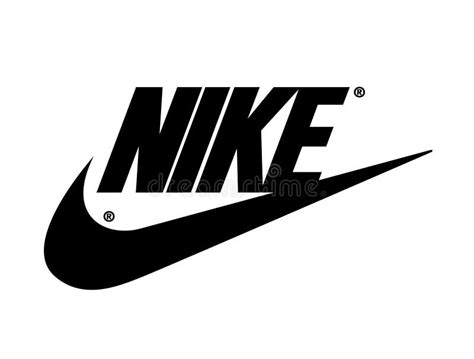 Nike Logo on White Background Editorial Image - Illustration of ...