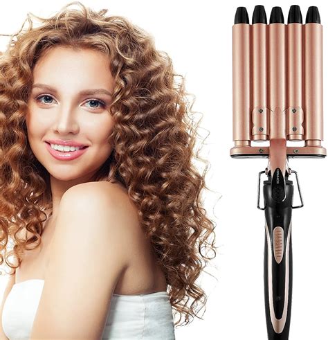 Barrel Curling Iron, IFanze Hair Waver Curler Wand Wavy Curls Hair ...