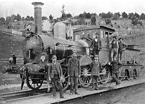 Negative - Victorian Railways F-class 2-4-0 Steam Locomotive & Crew on ...