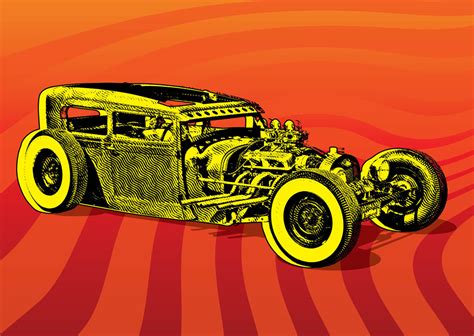 Hotrod Car Vector Vector Art & Graphics | freevector.com