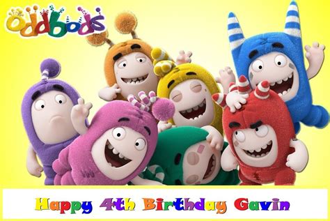 Oddbods Edible Cake Topper Image Decoration | Hacer invitaciones de ...