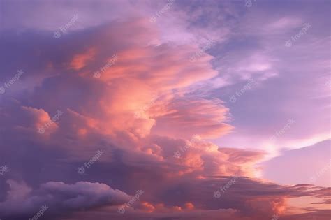 Premium Photo | A beautiful calming sunset with purple clouds