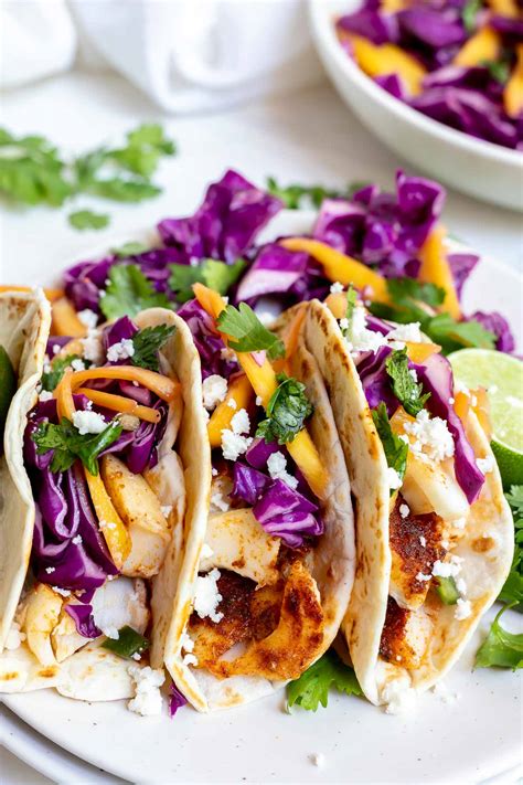 EASY BAKED FISH TACOS + MANGO SLAW :) WonkyWonderful