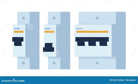 Automatic Circuit Breaker. Electric Switches Set. Fuse Box. Types of ...