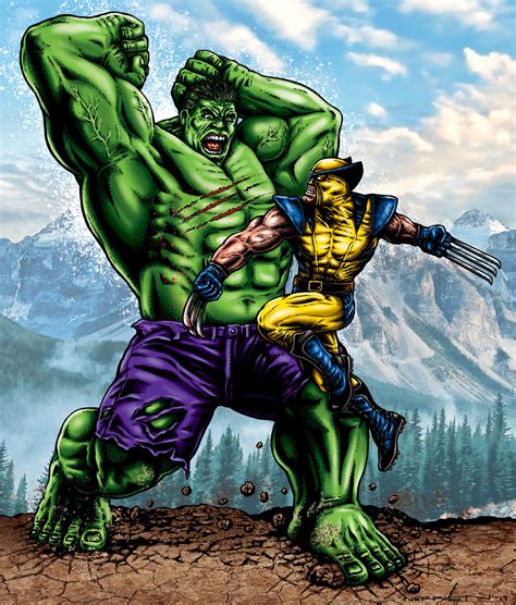 ArtStation - Hulk vs Wolverine