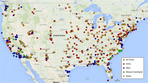 Military Bases By State Map - Printable Map