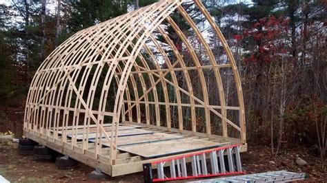 Hoop/quonset hut type building for temporary living structure (natural ...