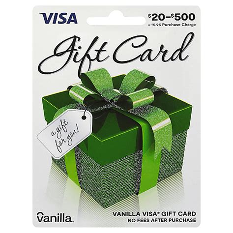 Visa Gift Card, Vanilla, $20 $500 1 Ea | Shop | VG's Grocery