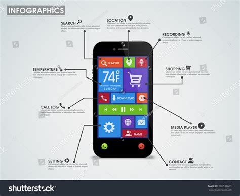 Creative Infographic Template Layout Smartphone Presentation Stock ...