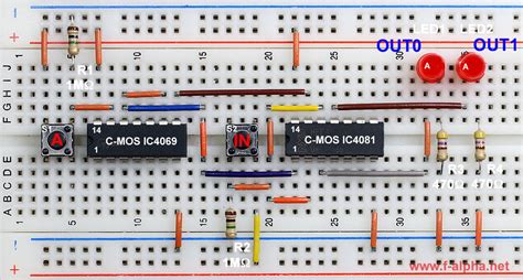 f-alpha.net: Experiment 3 - 1-to-2 Demultiplexer