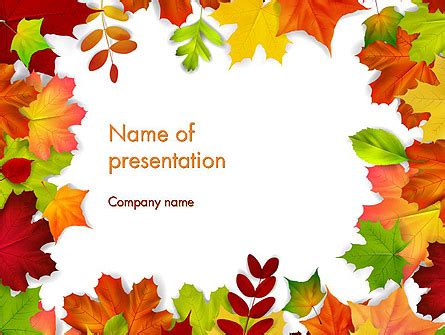 Fall Leaves Border Frame Presentation Template for PowerPoint and ...