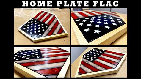 How to make a wooden HOME PLATE FLAG! DIY Wooden American Flag DIY ...