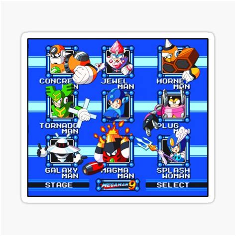 "Megaman 9 Bosses" Sticker for Sale by veronajv21 | Redbubble