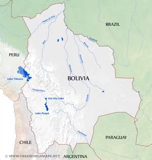 Bolivia Physical Map