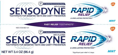 SENSODYNE Rapid Relief (paste) GlaxoSmithKline Consumer Healthcare ...