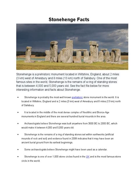 Stonehenge Facts | Stonehenge | Archaeology