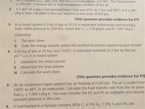 Thermodynamics work done formula - Homework Help - Science Forums