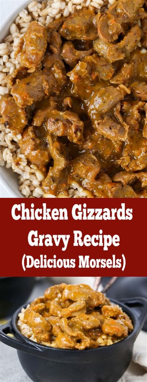 Chicken gizzard gravy, creamy, thick and hearty this gravy goes well ...