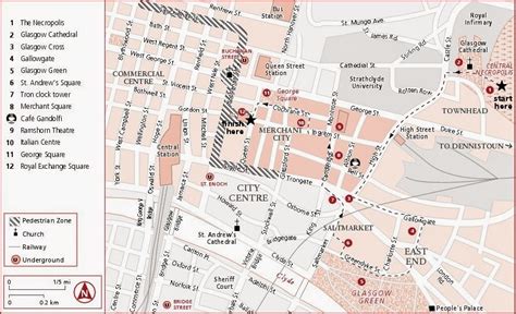 Glasgow Tourist Attractions Map