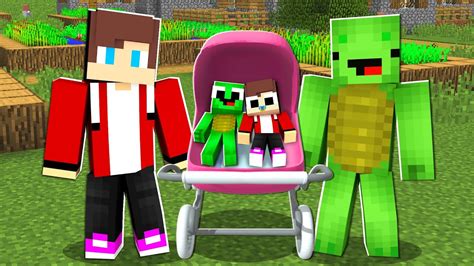 BABY JJ AND MIKEY HAPPY FAMILY - Minecraft gameplay Thanks to Maizen JJ ...