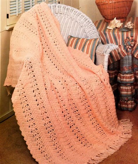 Vintage Crochet Open Shell Lacy Afghan Pattern PDF Instant Digital ...